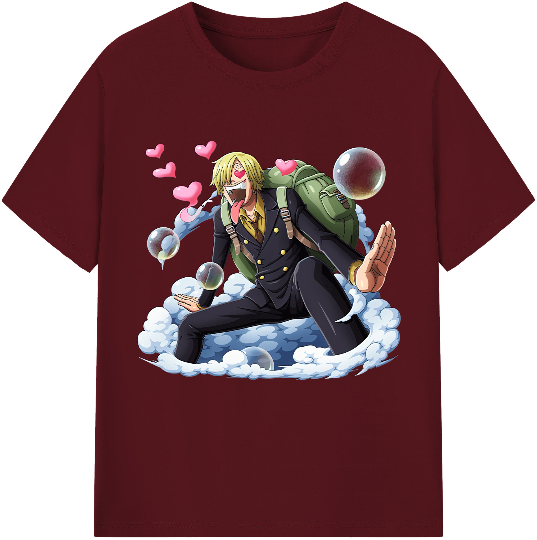 ワンピース サンジ ONE PIECE Sanji 綿100％半袖Tシャツ（フロントプリント）